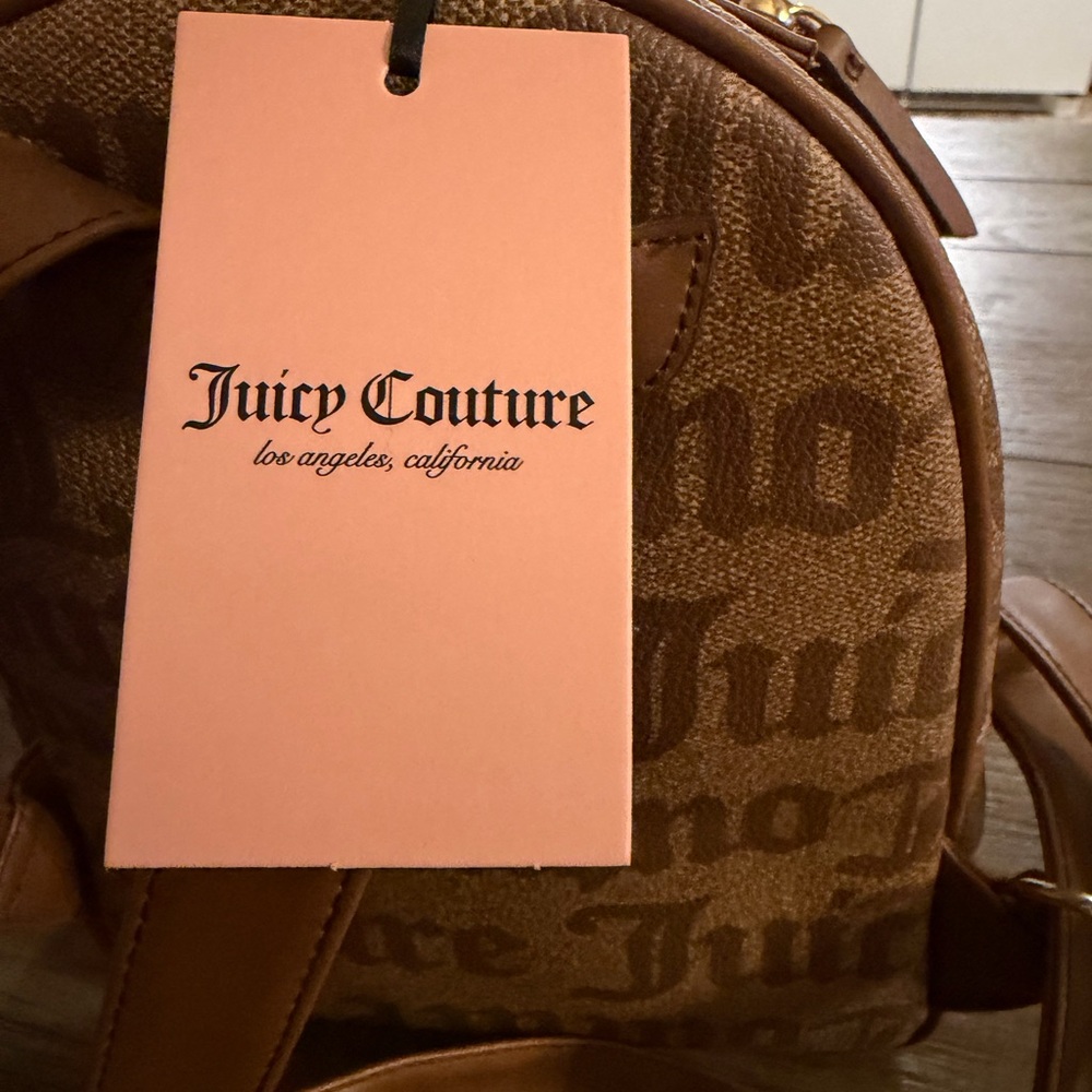 Juicy Couture Hang Around Mini Backpack Chestnut Chino Logo 11JCC5QJC-OGC NEW - Picture 5 of 7